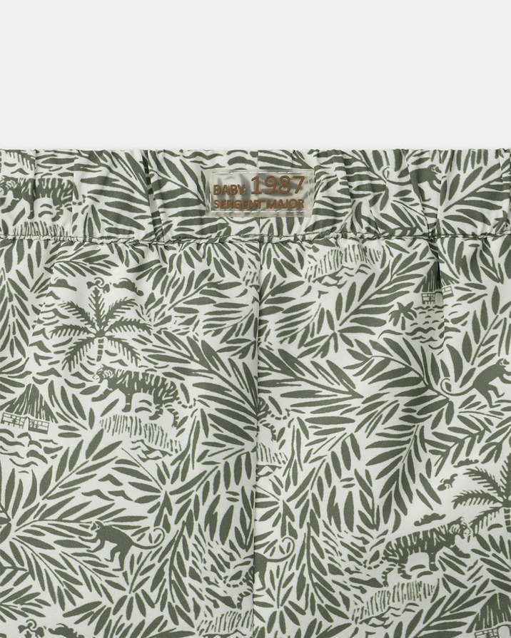 Jungle print swim shorts with lining Khaki colour  Sergent Major