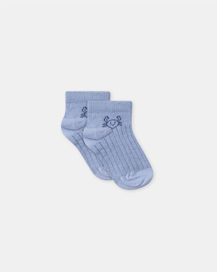 Crab jacquard ankle socks Pastel blue colour  Sergent Major