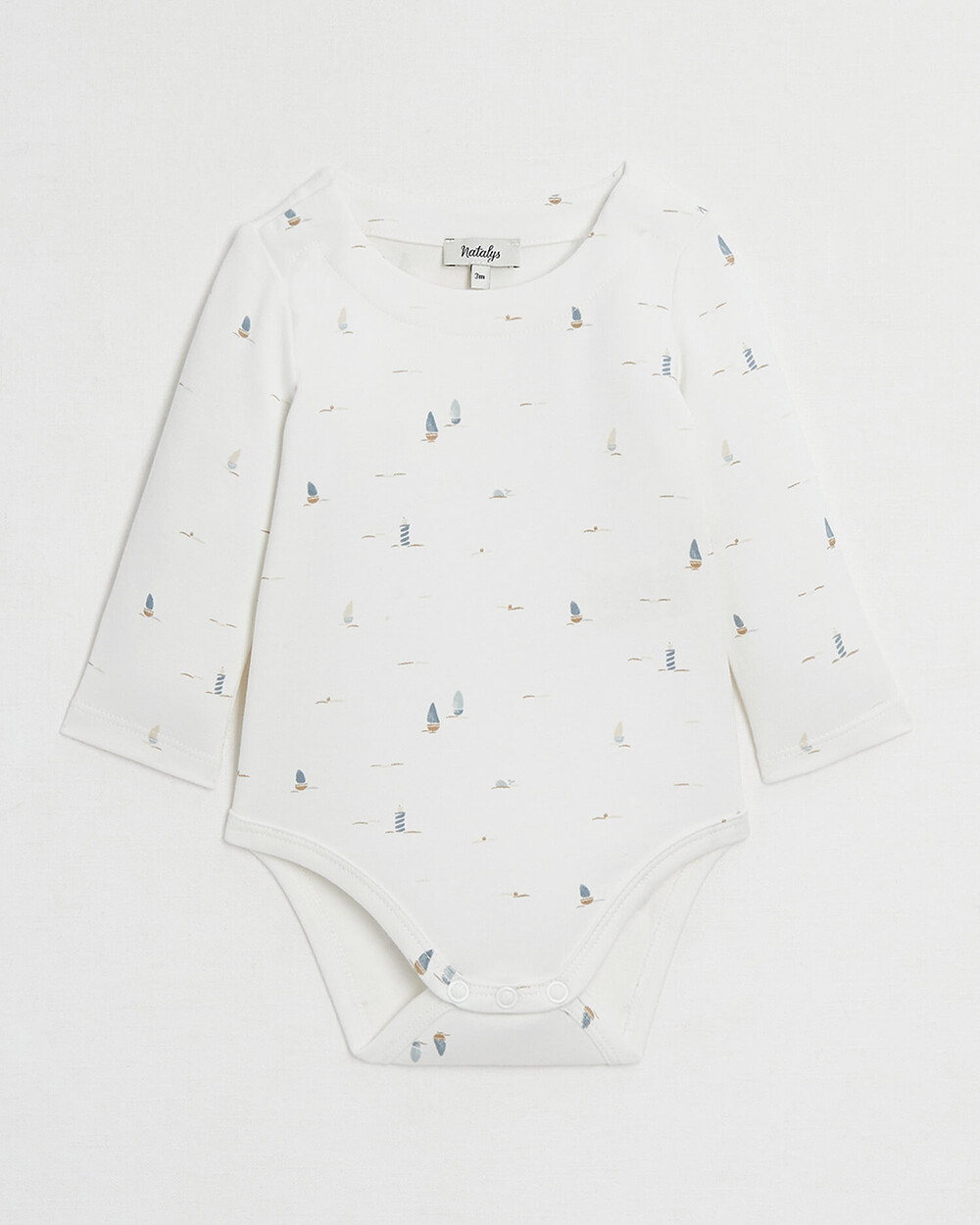 Long-sleeved bodysuit Boat print  Natalys