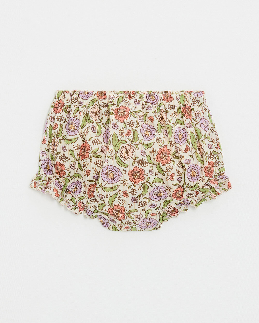 Floral print bloomer Lurex stripes  Natalys