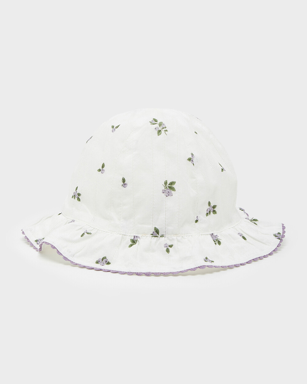 Blueberry-print hat White colour  Natalys