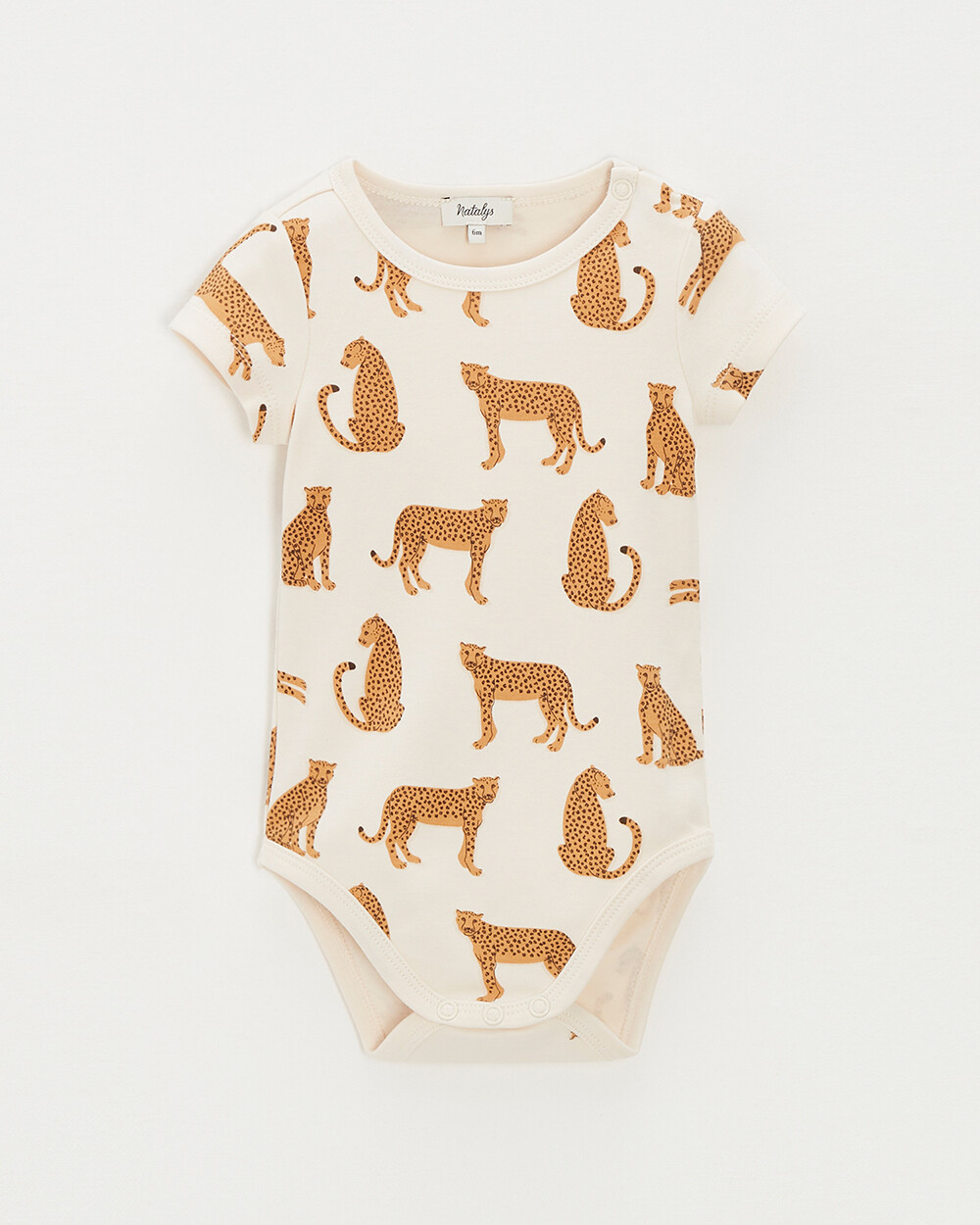 Short-sleeved bodysuit Leopard print  Natalys