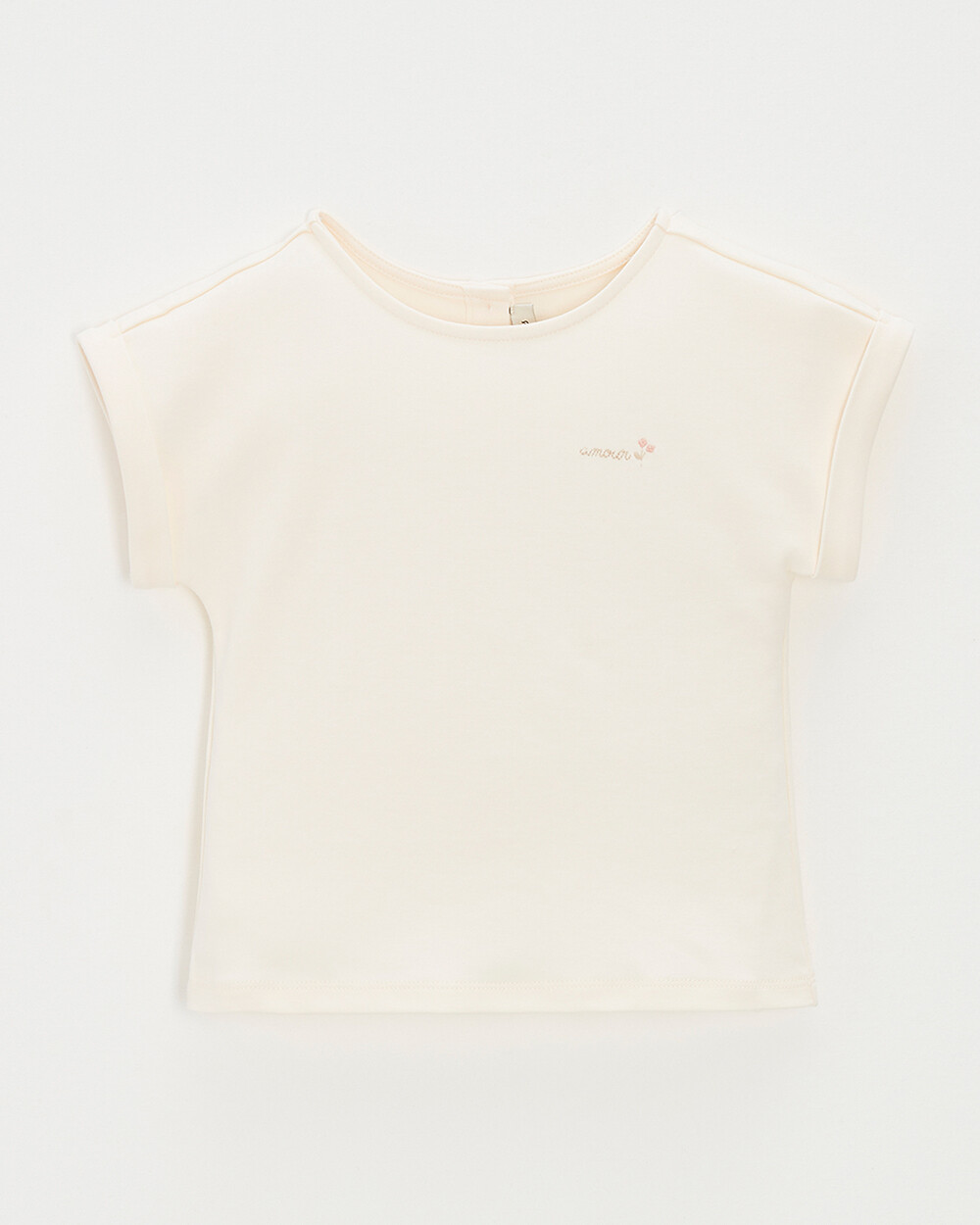 Kid' short-sleeved tee-shirt Embroidered chalk colour  Natalys