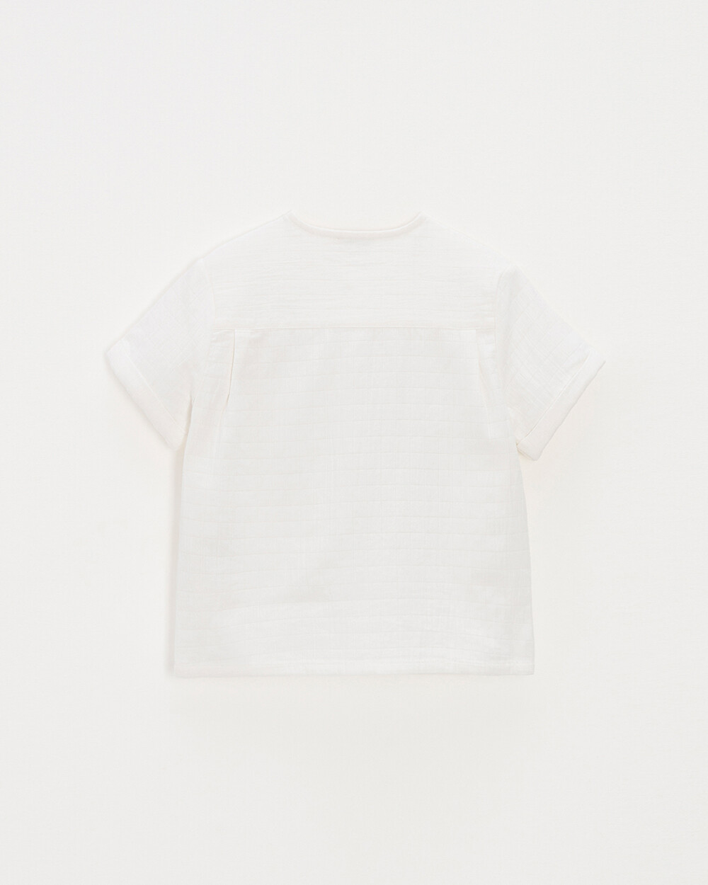 Kid's embroidered short-sleeved shirt Off-white colour  Natalys