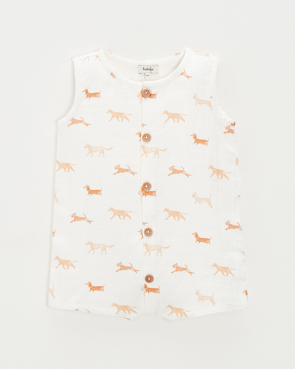 Sleeveless jumpsuit Dog print  Natalys