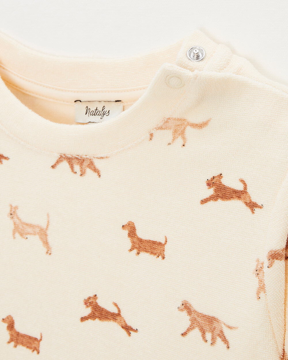 Terrycloth sweatshirt Dog print  Natalys