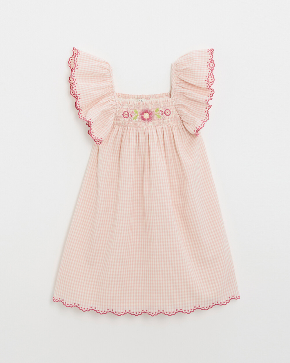 Kid's gingham dress Chalk colour  Natalys