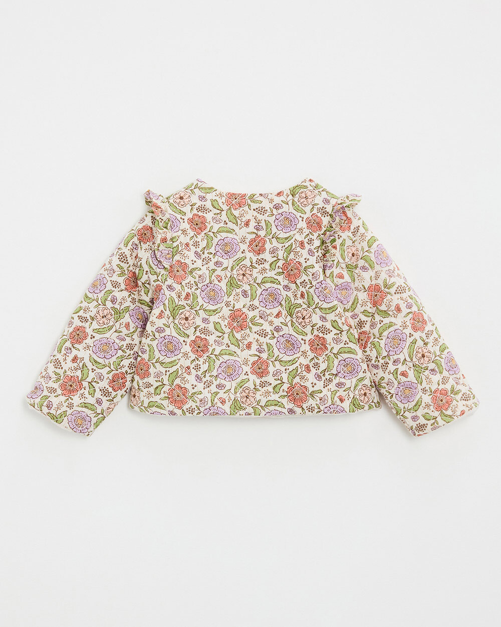 Floral print jacket Lurex stripes  Natalys