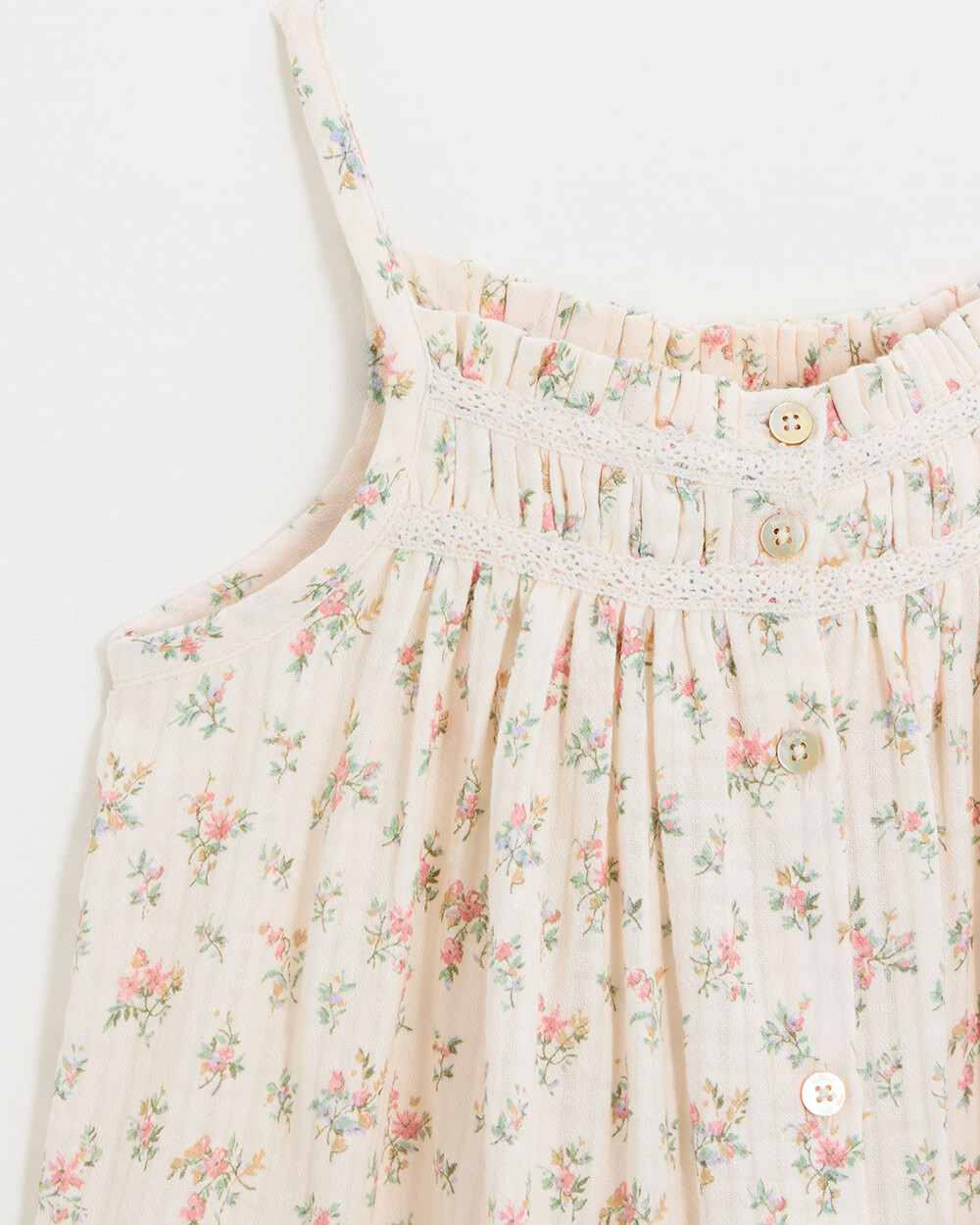 Kid's floral print dress Chalk colour  Natalys