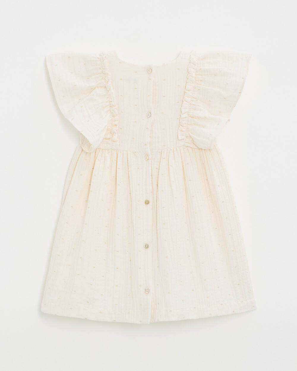 Kid's polka dot dress Off-white colour  Natalys