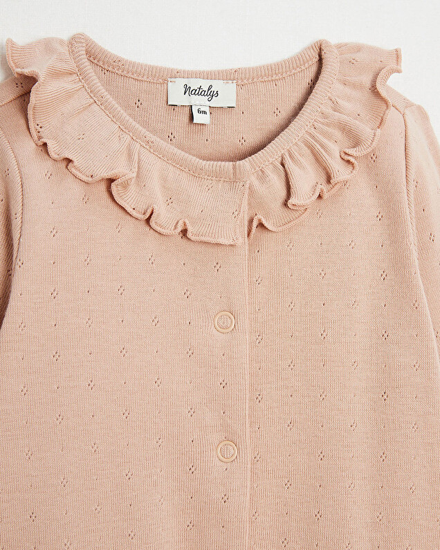 Fancy ribbed onesie Dark pink colour  Natalys