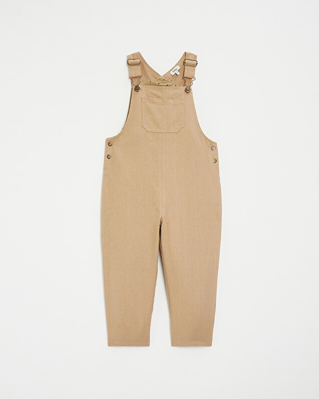 Long velvet overalls Camel colour Natalys