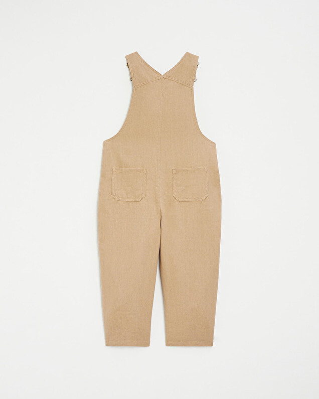 Long velvet overalls Camel colour Natalys