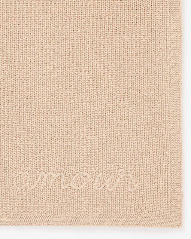 Merino wool blanket Camel colour Natalys