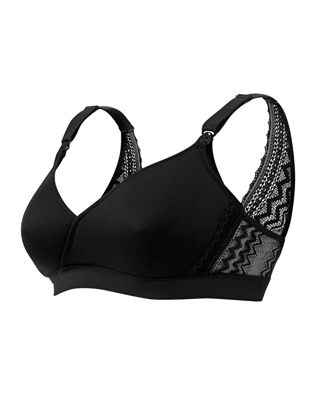 Breastfeeding bra Black colour  Cache coeur