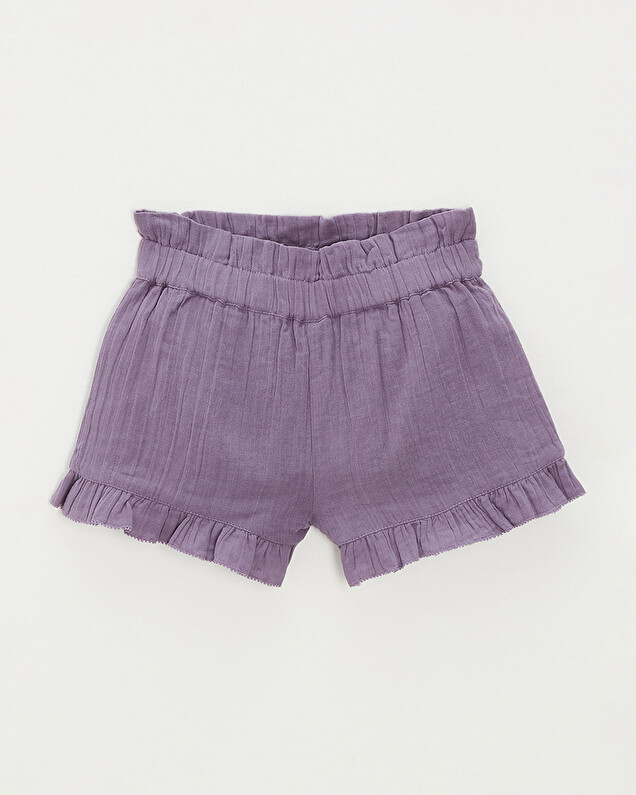 Cotton gauze shorts Purple colour Natalys