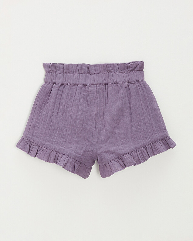Cotton gauze shorts Purple colour Natalys