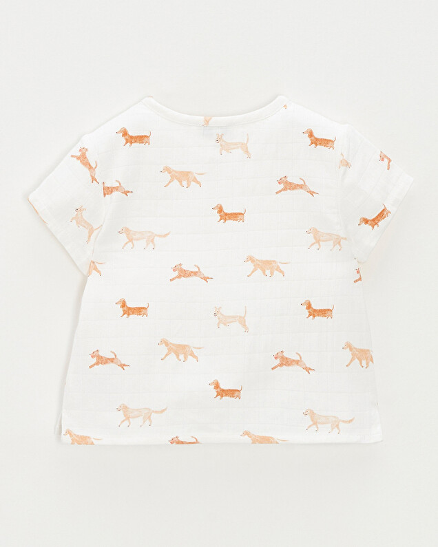 Short-sleeved shirt Dog print  Natalys