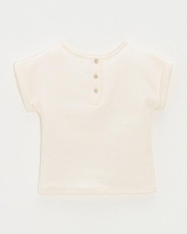 Kid' short-sleeved tee-shirt Embroidered chalk colour  Natalys
