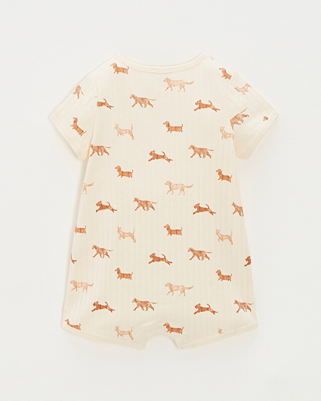 Short-sleeved jumpsuit Dog print  Natalys