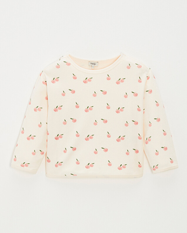 Kid's terrycloth sweatshirt Apple print  Natalys