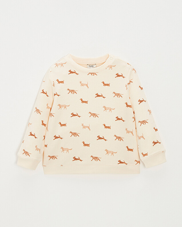 Terrycloth sweatshirt Dog print  Natalys