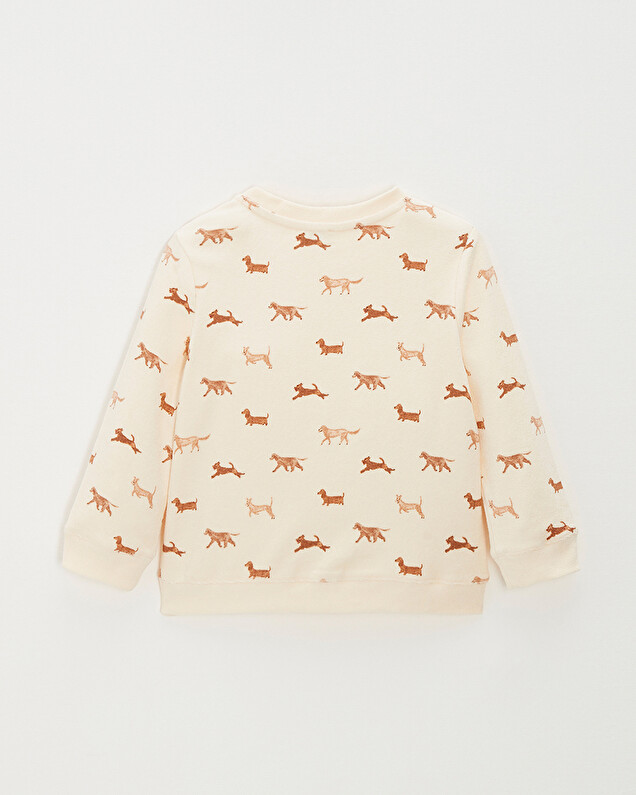 Terrycloth sweatshirt Dog print  Natalys