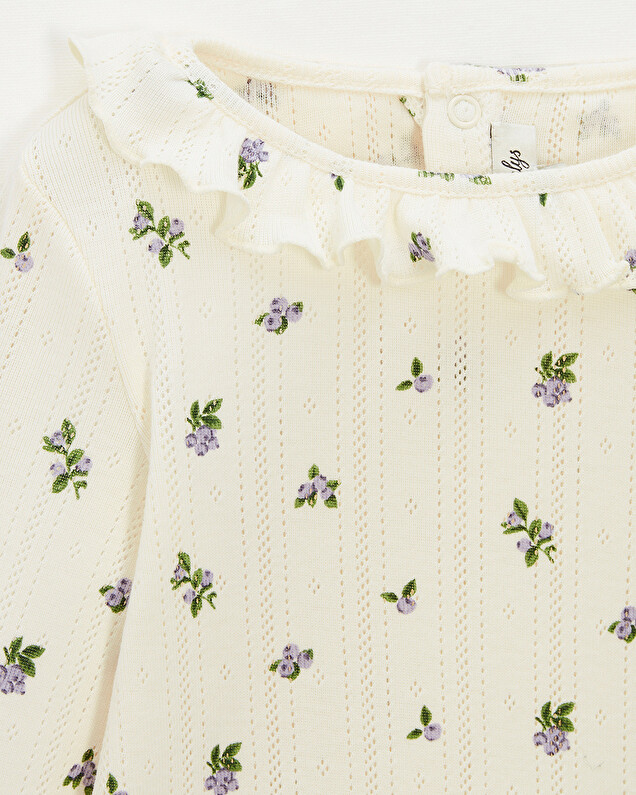 Openwork 2-piece pyjamas Blueberry print  Natalys