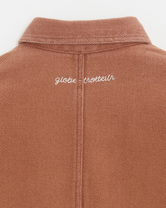 Kid's long twill jumpsuit Rust colour Natalys