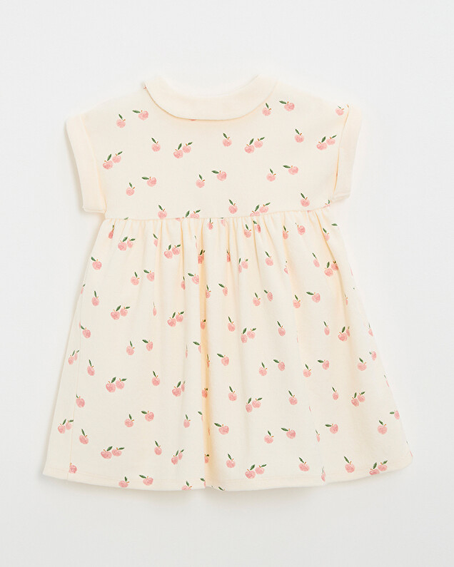 Kid' short-sleeved terrycloth dress Apple print Natalys