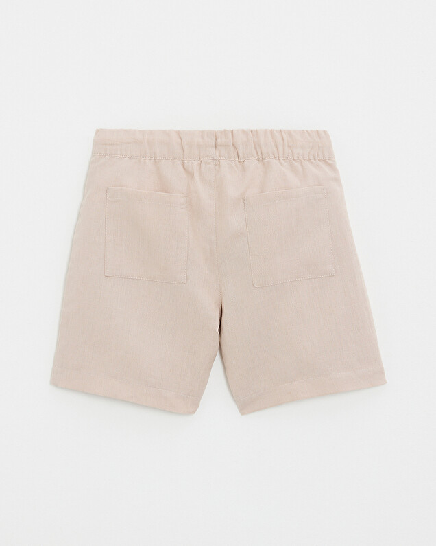 Kid's linen/cotton shorts Beige colour  Natalys