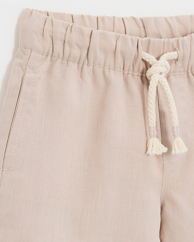 Kid's linen/cotton shorts Beige colour  Natalys