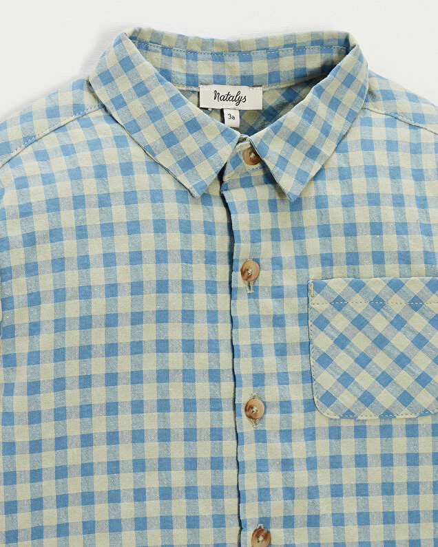 Kid's checkered shirt Blue colour  Natalys