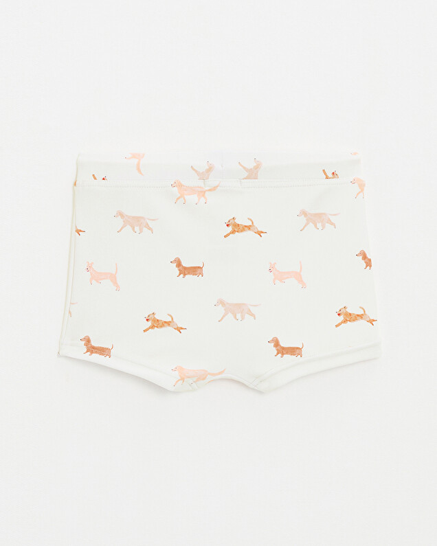 Kid's anti-UV swim shorts Dog print  Natalys