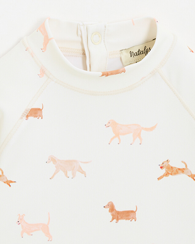 Anti-UV swim tee-shirt Dog print  Natalys