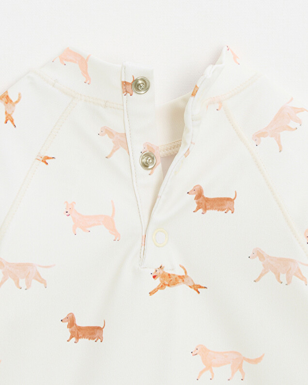 Anti-UV swim tee-shirt Dog print  Natalys