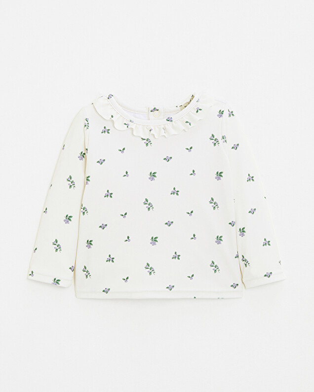Anti-UV swim tee-shirt Blueberry print  Natalys
