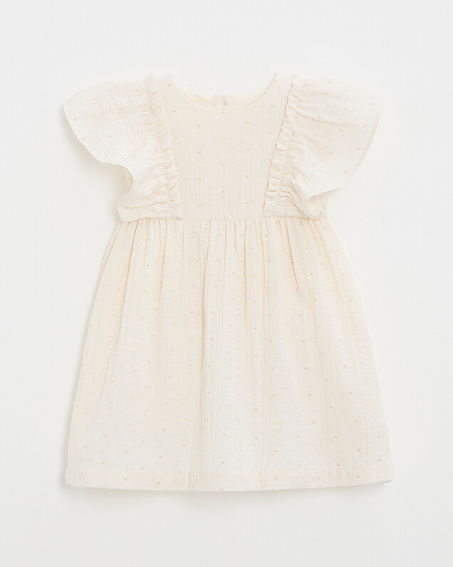 Kid's polka dot dress Off-white colour Natalys
