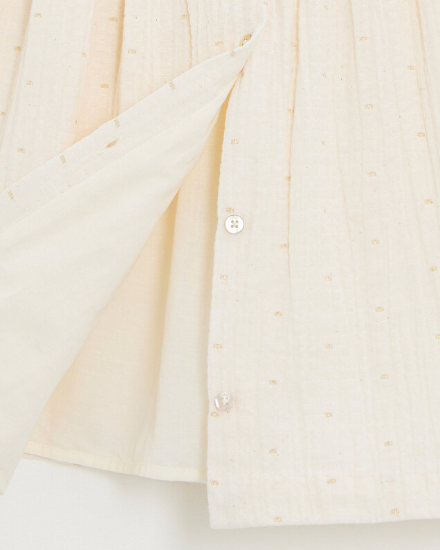 Kid's polka dot dress Off-white colour Natalys