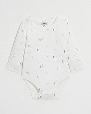Long-sleeved bodysuit Boat print  Natalys