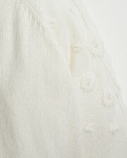 Embroidered knitted cardigan Off-white colour  Natalys