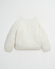 Embroidered knitted cardigan Off-white colour  Natalys