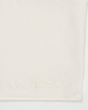 Merino wool blanket Off-white colour  Natalys