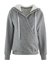 Pregnancy hoodie Grey colour  Cache coeur