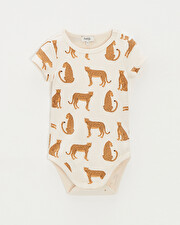 Short-sleeved bodysuit Leopard print  Natalys