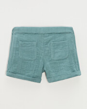 Kid' cotton gauze shorts Mint green colour  Natalys