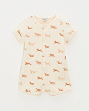 Short-sleeved jumpsuit Dog print  Natalys