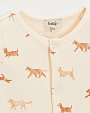 Short-sleeved jumpsuit Dog print  Natalys