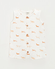 Sleeveless jumpsuit Dog print  Natalys
