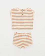 2-piece terrycloth pyjamas Ecru coloured stripes  Natalys